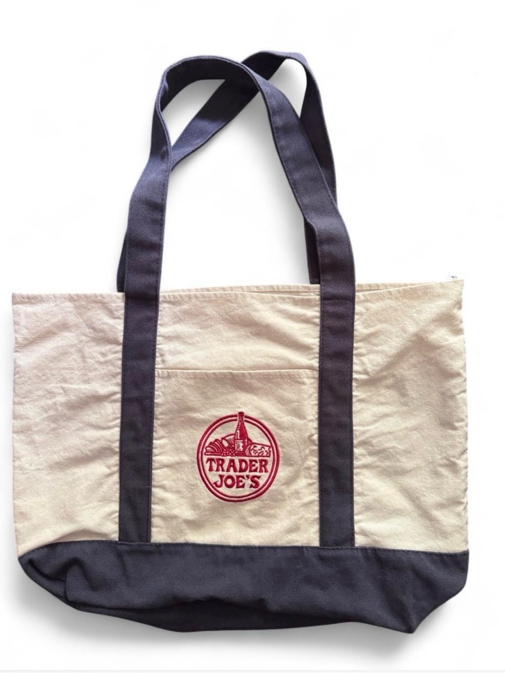 TRADER JOE’S canvas medium tote. Good condition, couple of spots on one side